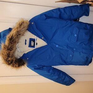 Lands' End Blue Expedition Waterproof Winter Down Parka Size 6 Like New cobalt
